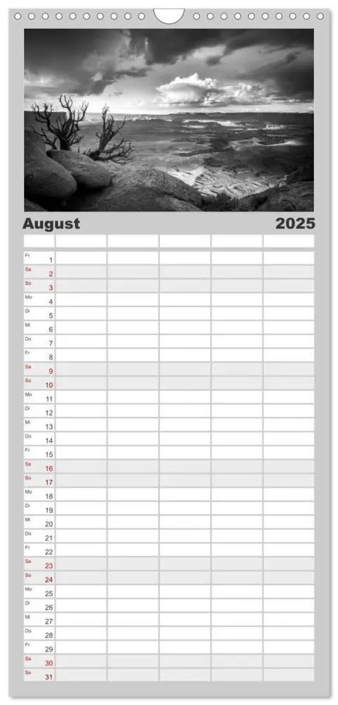 Bild: 9783457091654 | Familienplaner 2025 - Monochrome Wonders mit 5 Spalten...