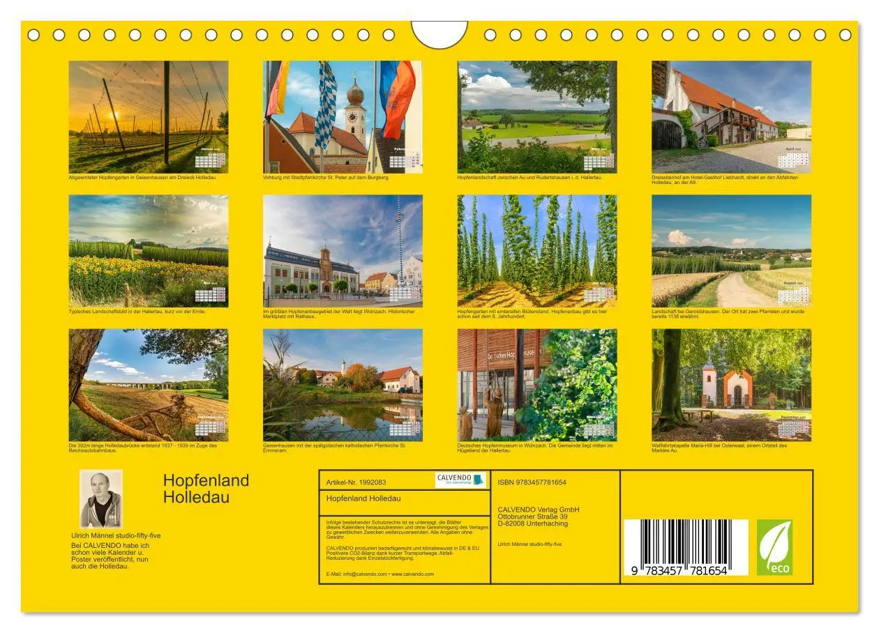 Bild: 9783457781654 | Hopfenland Holledau (Wandkalender 2026 DIN A4 quer), CALVENDO...