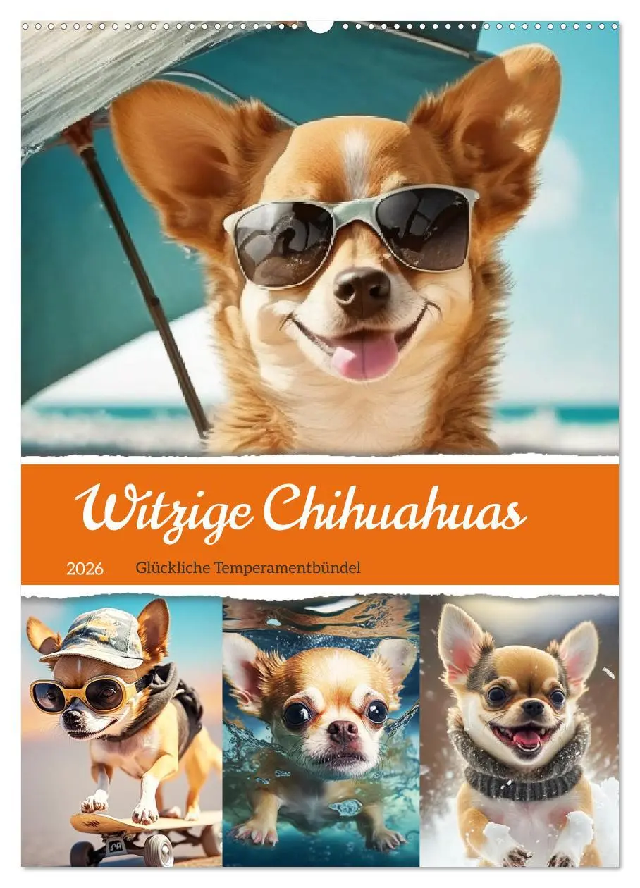 Cover: 9783516321654 | Witzige Chihuahuas. Glückliche Temperamentbündel (Wandkalender 2026...