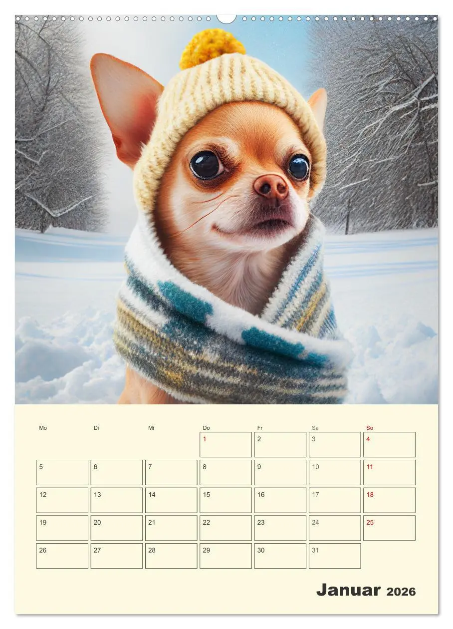 Bild: 9783516321654 | Witzige Chihuahuas. Glückliche Temperamentbündel (Wandkalender 2026...