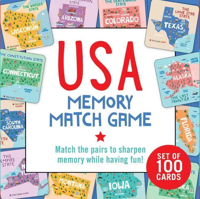 Cover: 9781441341754 | USA Memory Match Game (Set of 100 Cards) | Spiel | Englisch | 2023