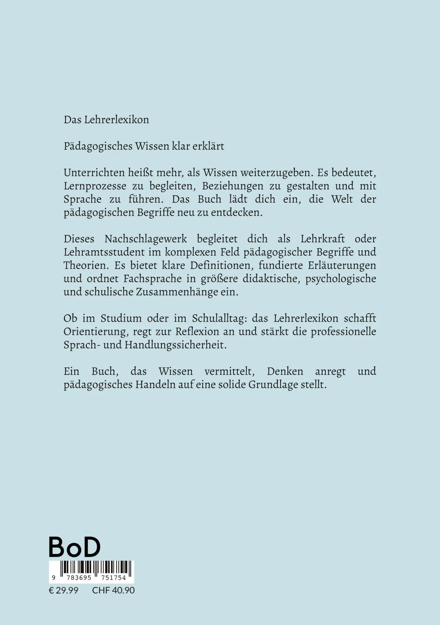 Rückseite: 9783695751754 | Lexikon für Lehrer | Der ultimative Guide für Pädagogen | Nele Hansen