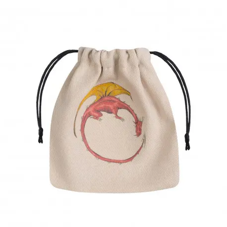 Cover: 5907814951854 | Dragon Beige &amp; multicolor Dice Bag | Dice Bag | QWODRA10 | Q-Workshop