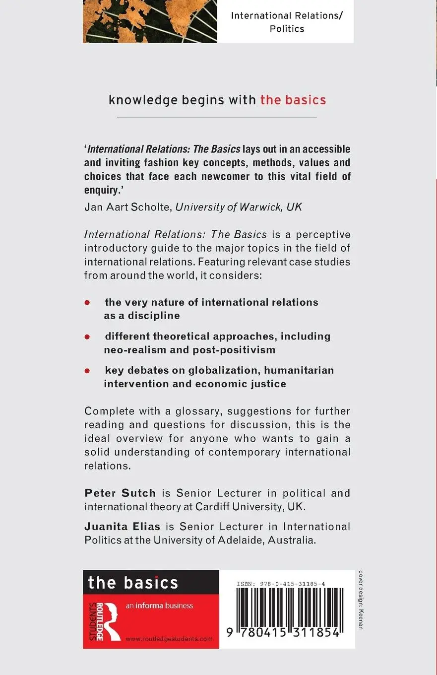 Rückseite: 9780415311854 | International Relations | The Basics | Peter Sutch (u. a.) | Buch