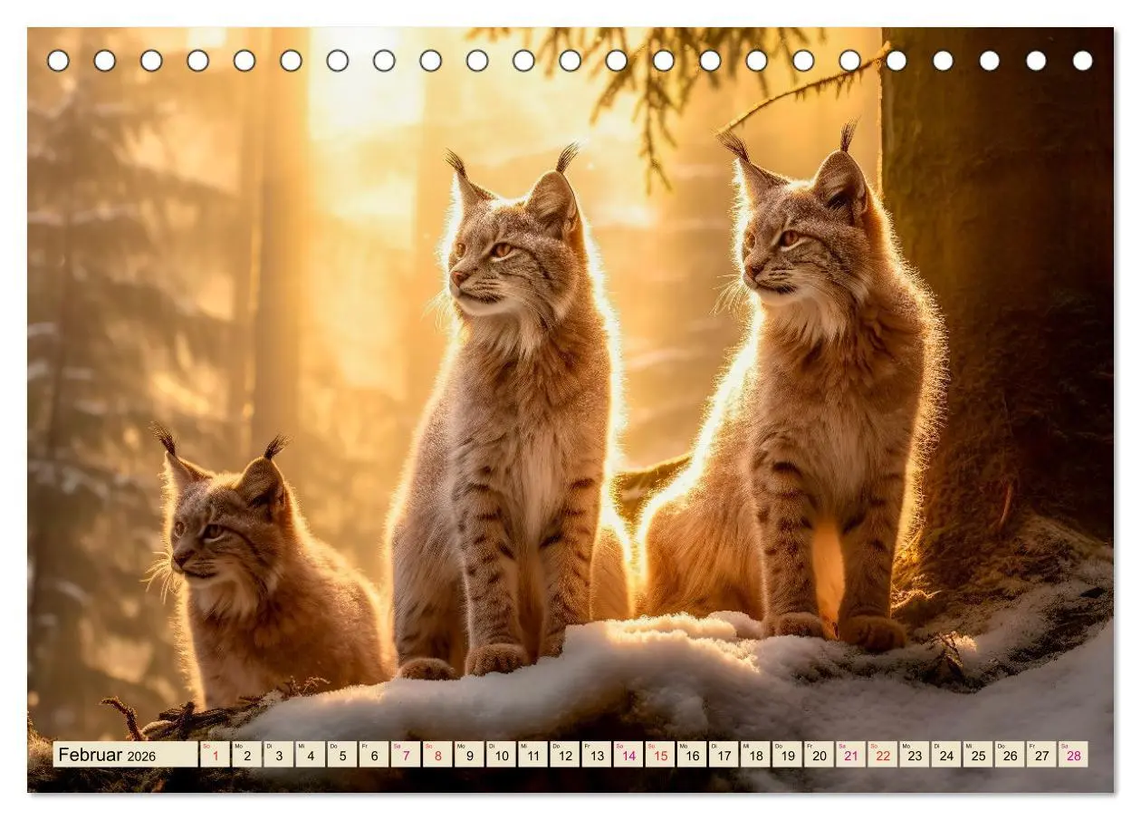 Bild: 9783457521854 | Der Luchs - scheuer Jäger (Tischkalender 2026 DIN A5 quer),...