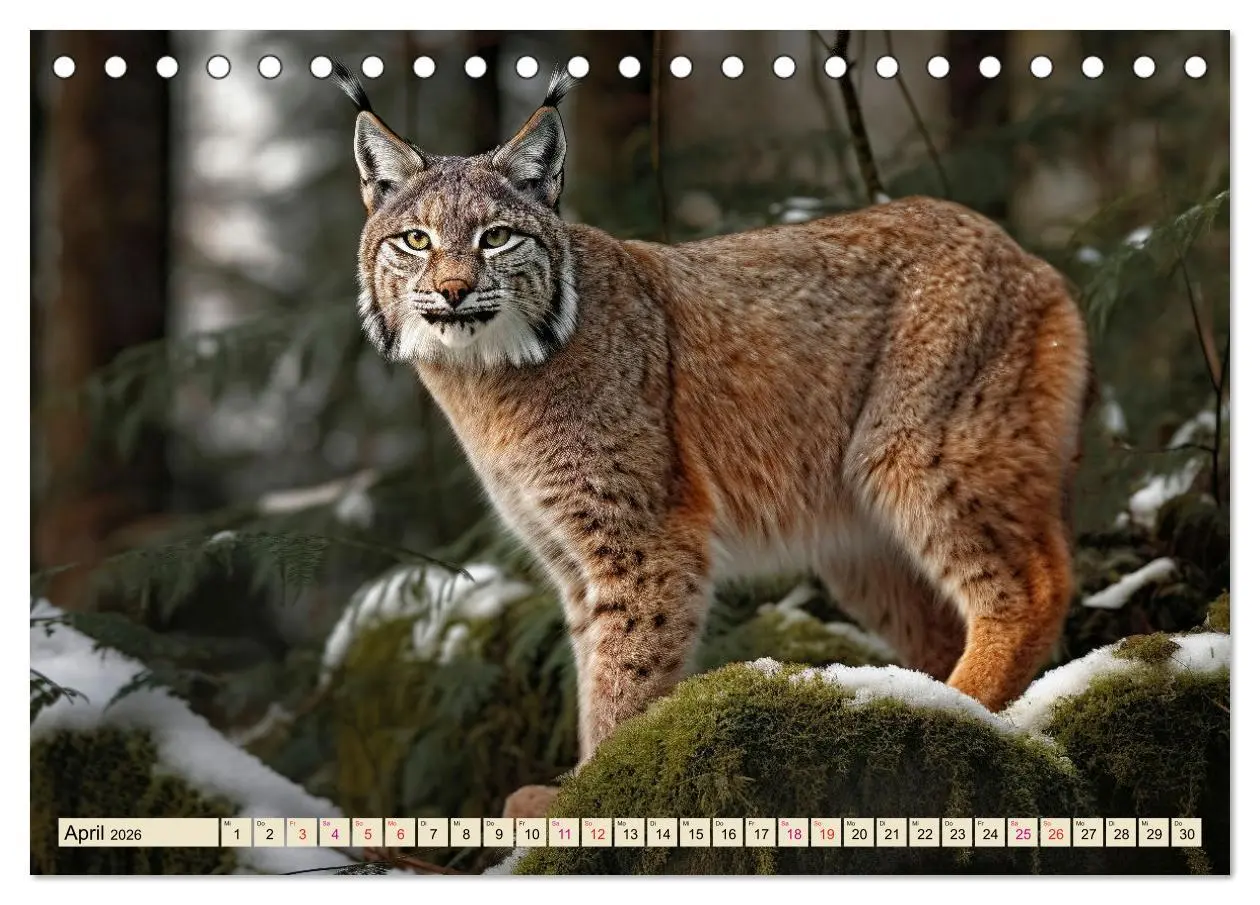 Bild: 9783457521854 | Der Luchs - scheuer Jäger (Tischkalender 2026 DIN A5 quer),...