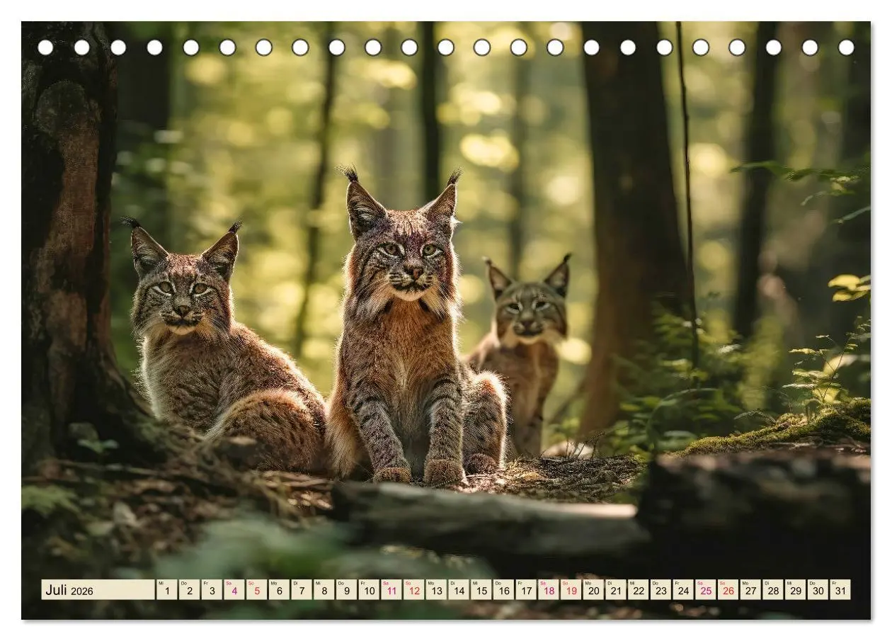 Bild: 9783457521854 | Der Luchs - scheuer Jäger (Tischkalender 2026 DIN A5 quer),...