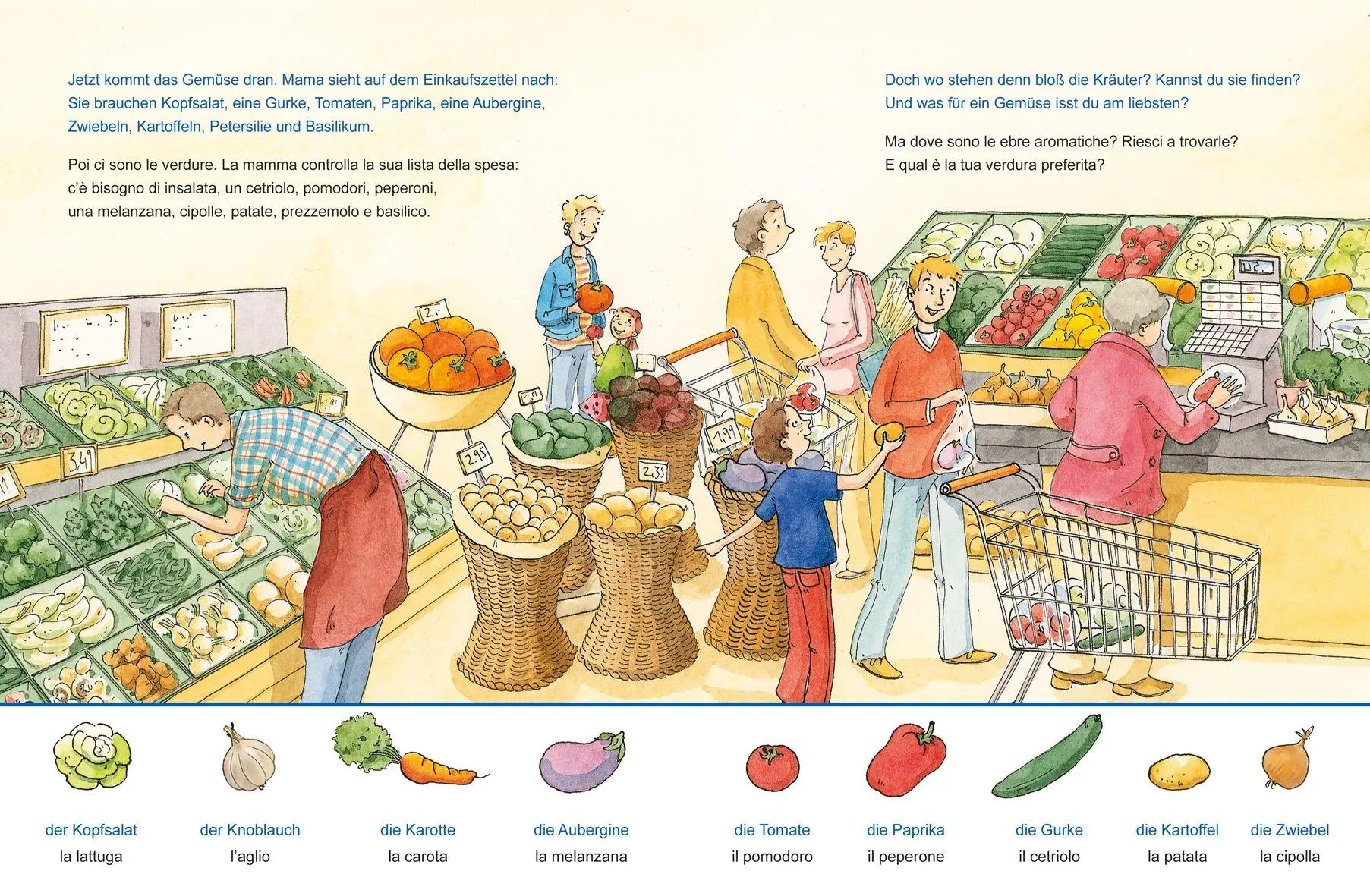 Bild: 9783695051854 | Im Supermarkt (Deutsch-Italienisch) | Zweisprachiges Kinderbuch | Böse