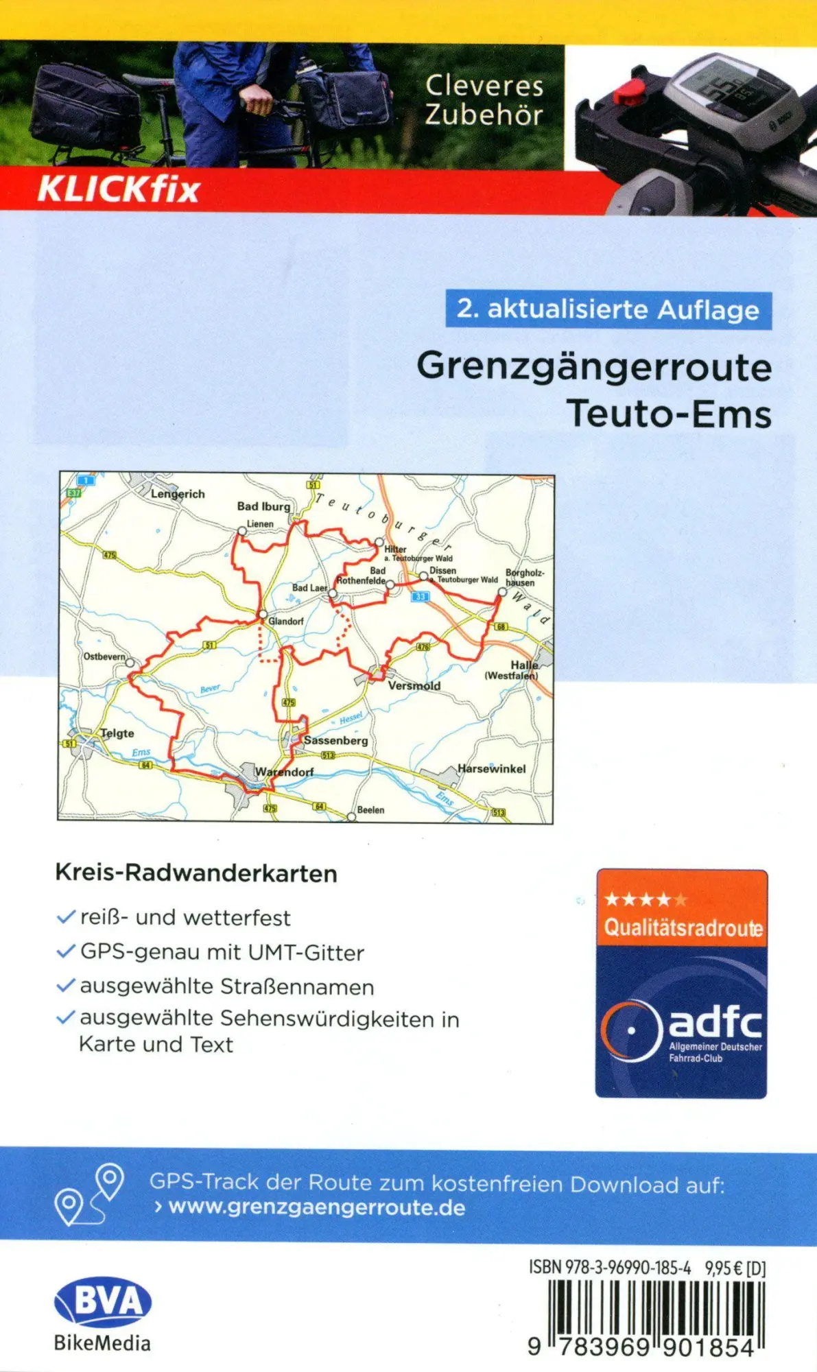 Bild: 9783969901854 | Radwanderkarte BVA Radwandern auf der Grenzgängerroute Teuto-Ems...