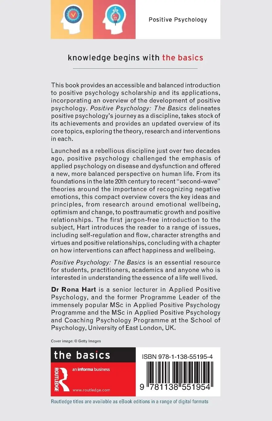 Rückseite: 9781138551954 | Positive Psychology | The Basics | Rona Hart | Taschenbuch | Englisch