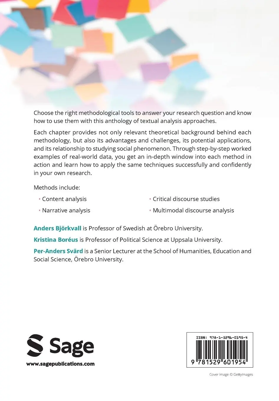 Rückseite: 9781529601954 | Analyzing Text and Discourse | Nine Approaches for the Social Sciences