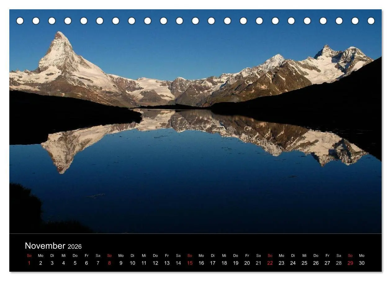 Bild: 9783516081954 | Zauber der Berge. Die Schweizer Alpen (Tischkalender 2026 DIN A5...