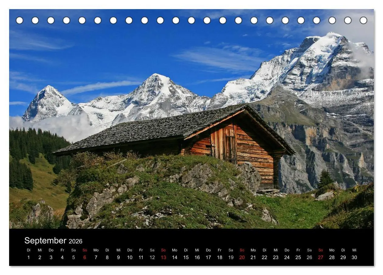 Bild: 9783516081954 | Zauber der Berge. Die Schweizer Alpen (Tischkalender 2026 DIN A5...