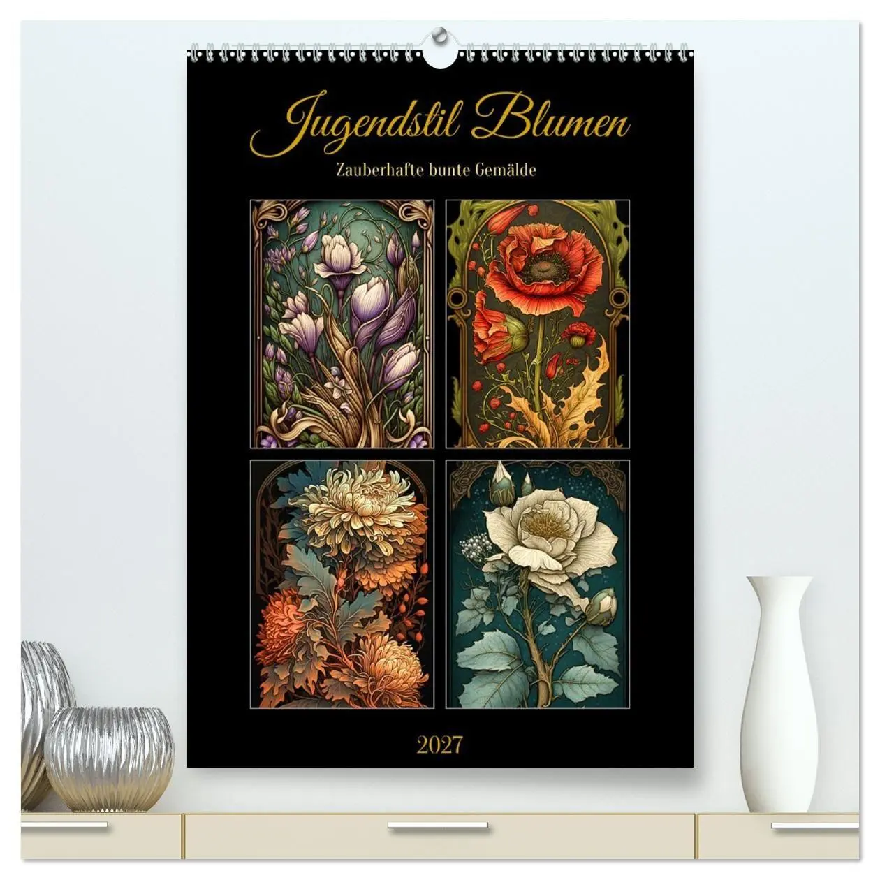 Cover: 9783569311954 | Jugendstil Blumen (hochwertiger Premium Wandkalender 2027 DIN A2...