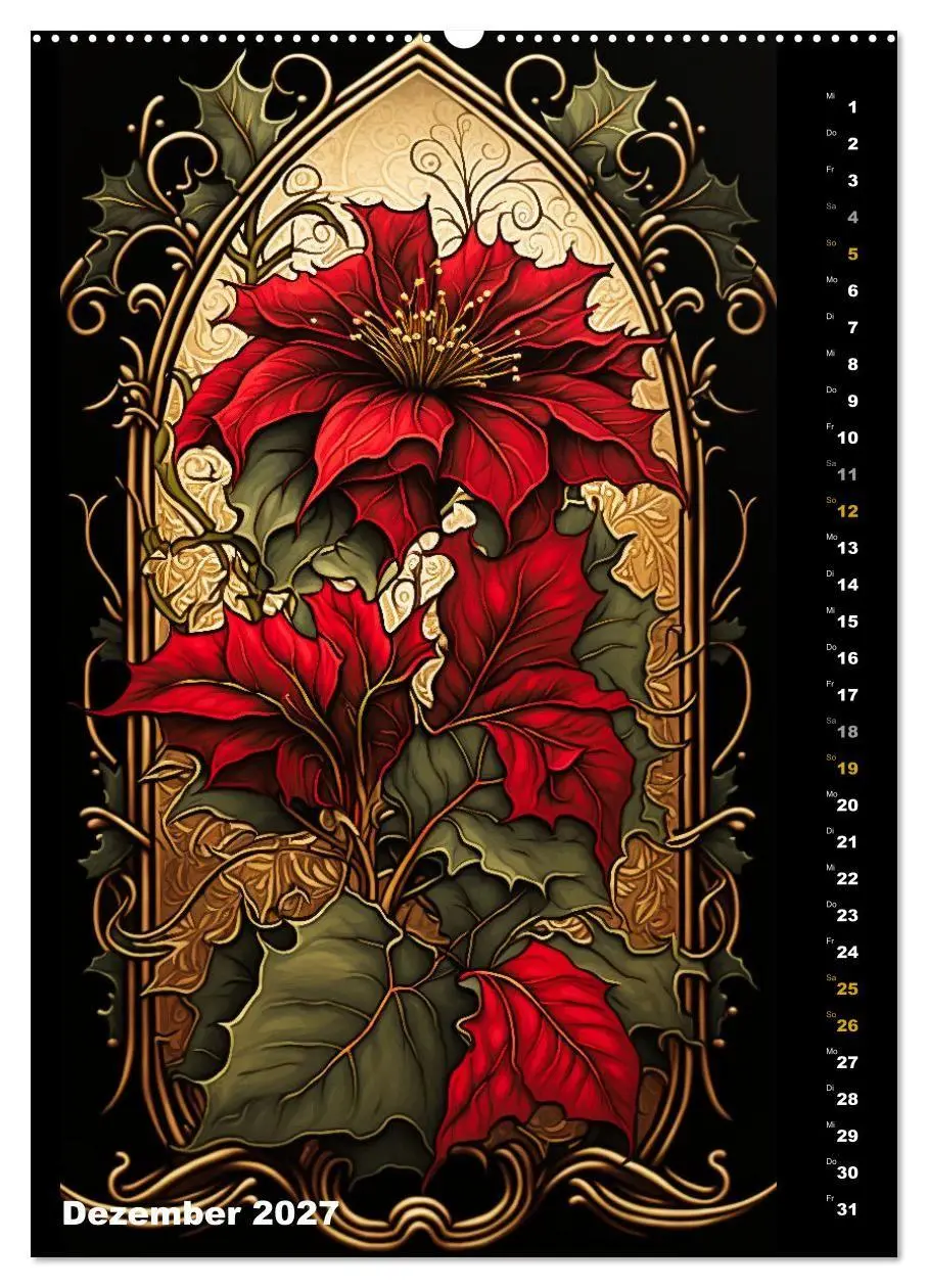 Bild: 9783569311954 | Jugendstil Blumen (hochwertiger Premium Wandkalender 2027 DIN A2...