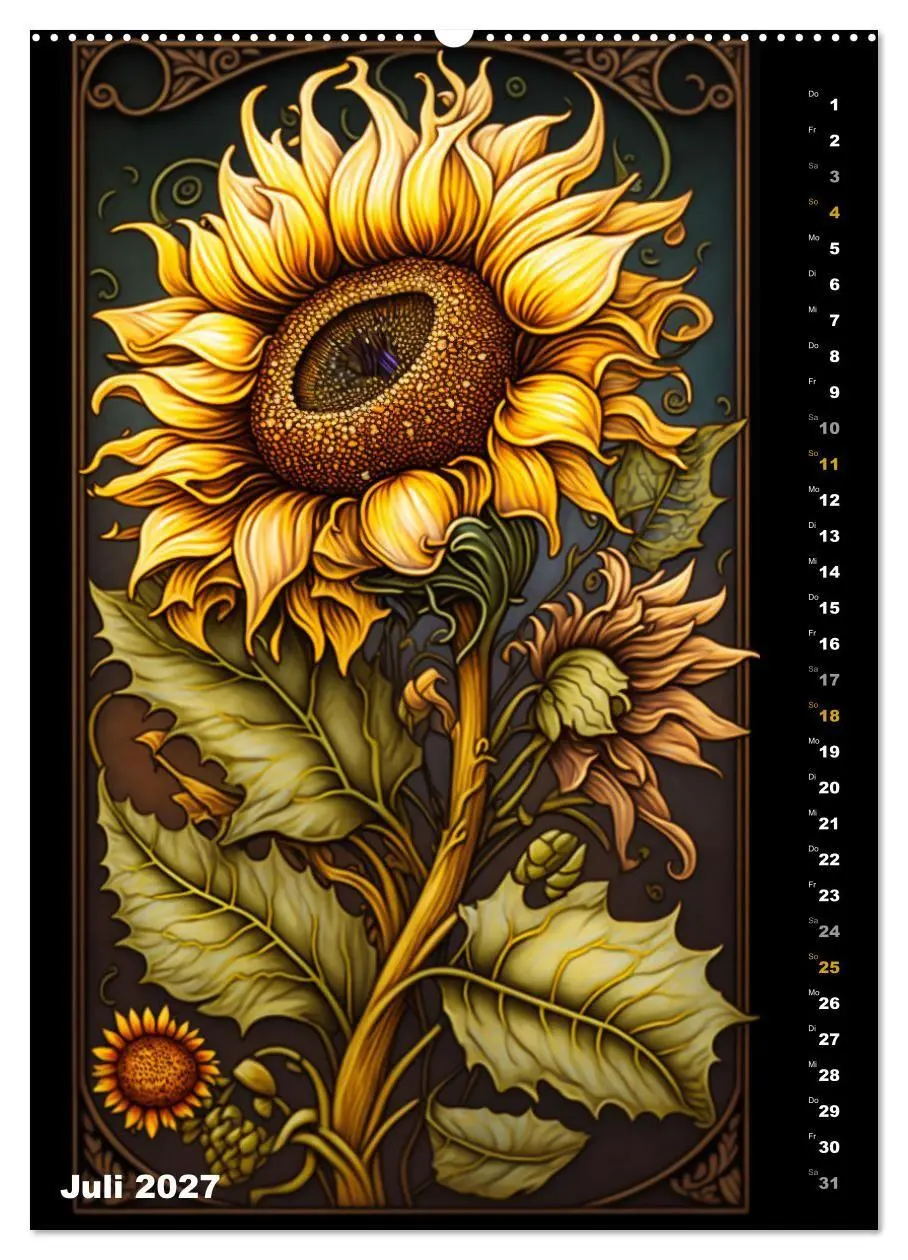 Bild: 9783569311954 | Jugendstil Blumen (hochwertiger Premium Wandkalender 2027 DIN A2...