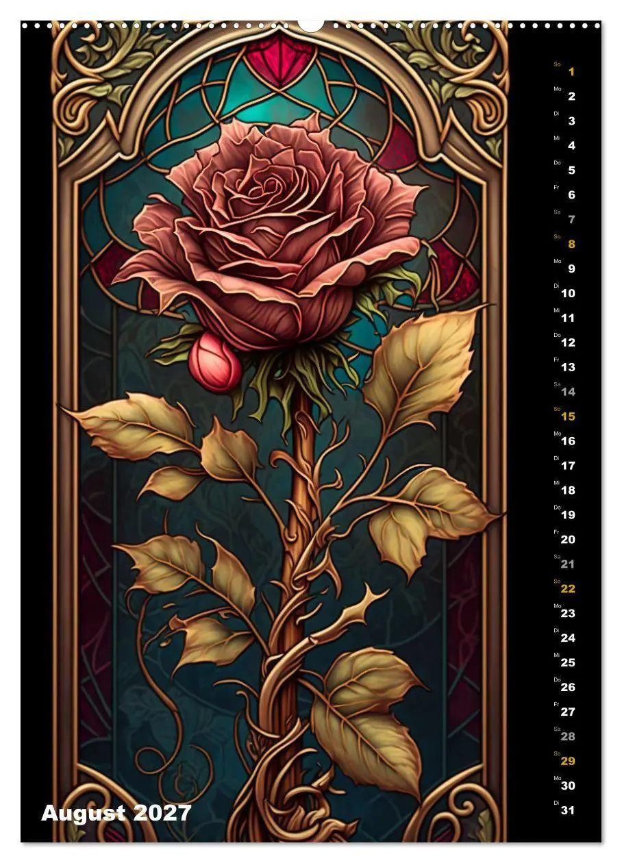Bild: 9783569311954 | Jugendstil Blumen (hochwertiger Premium Wandkalender 2027 DIN A2...
