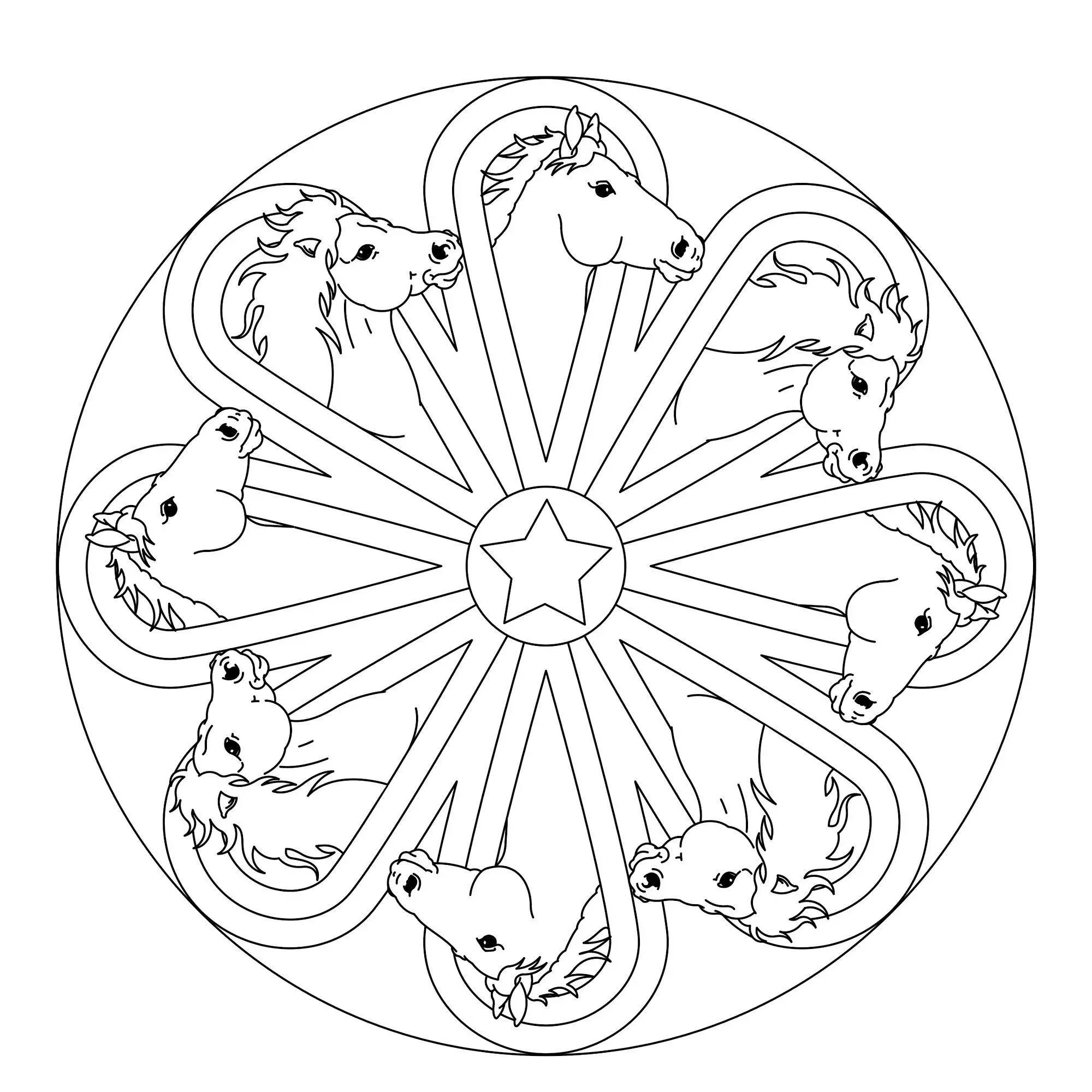 Bild: 9783649671954 | Mein superdicker Pferdefreunde-Malblock | 70 Motive, mit Mandalas!