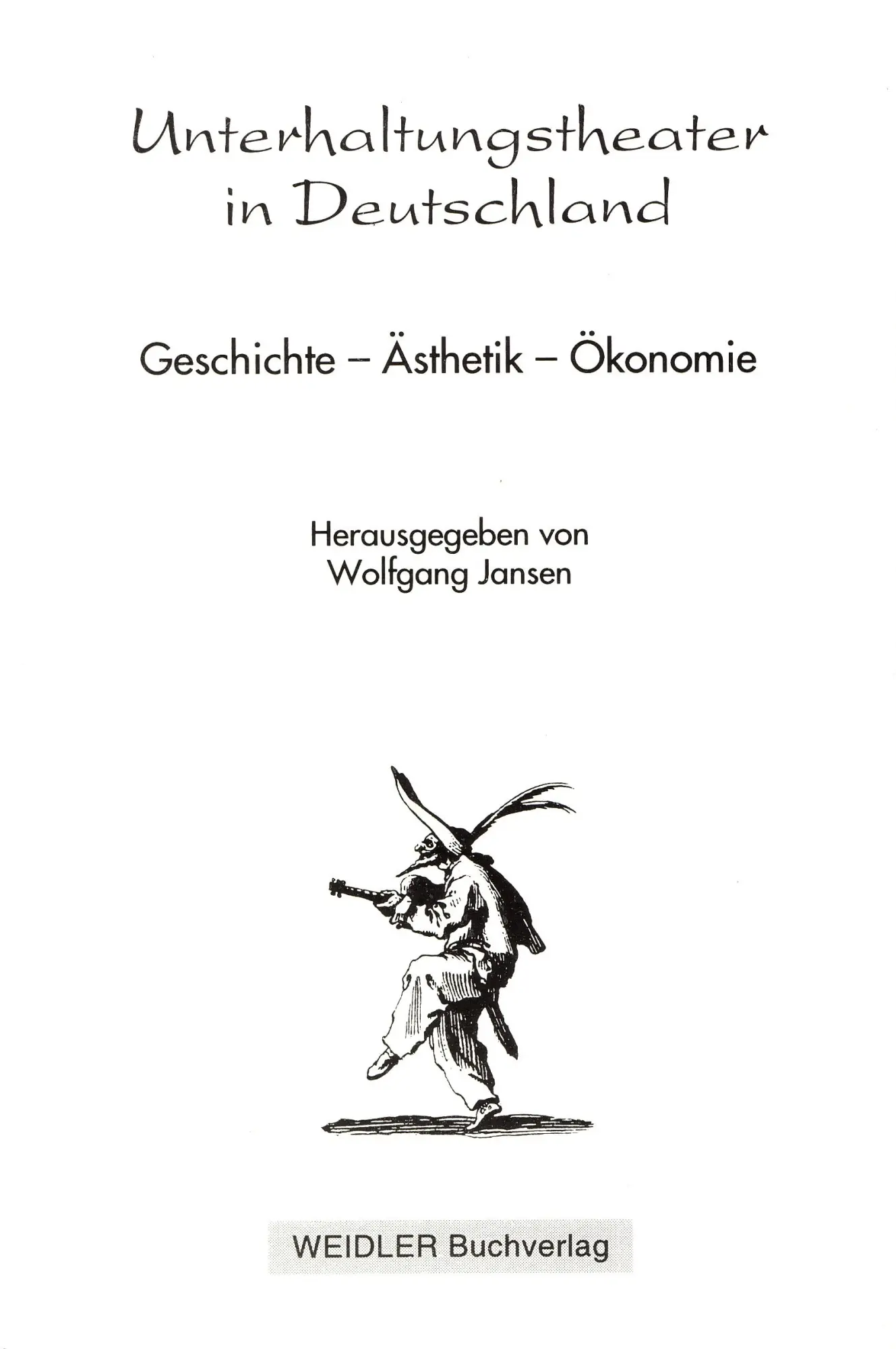 Cover: 9783925191954 | Unterhaltungstheater in Deutschland | Wolfgang Jansen | Taschenbuch