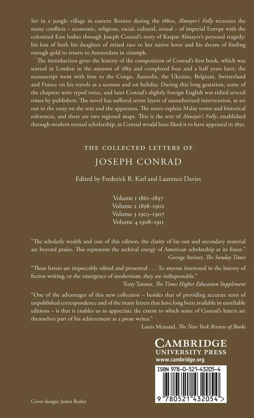 Rückseite: 9780521432054 | Almayer's Folly | Joseph Conrad | Buch | Gebunden | Englisch | 2013