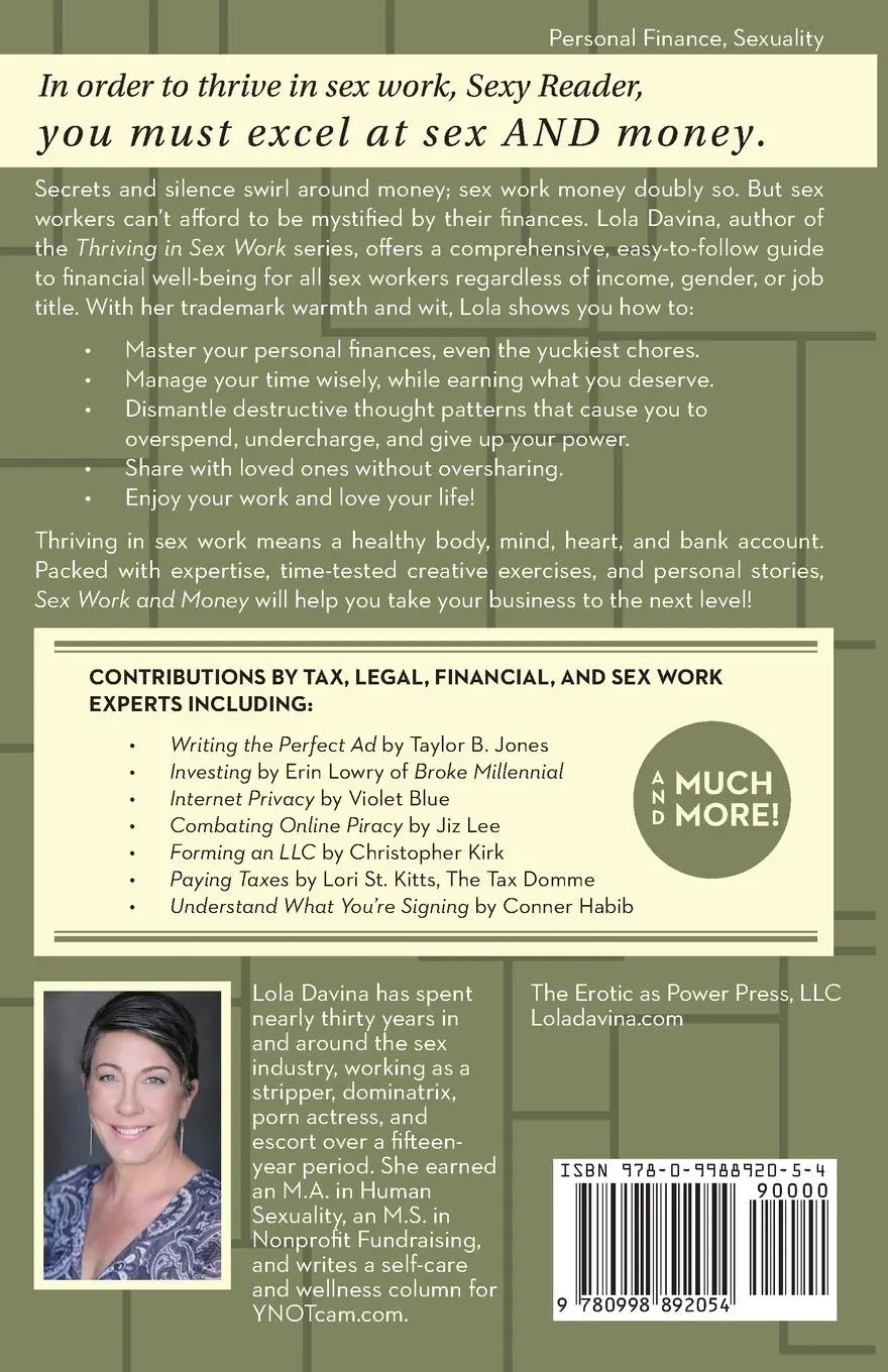 Rückseite: 9780998892054 | Thriving in Sex Work | Sex Work and Money | Lola Davina | Taschenbuch