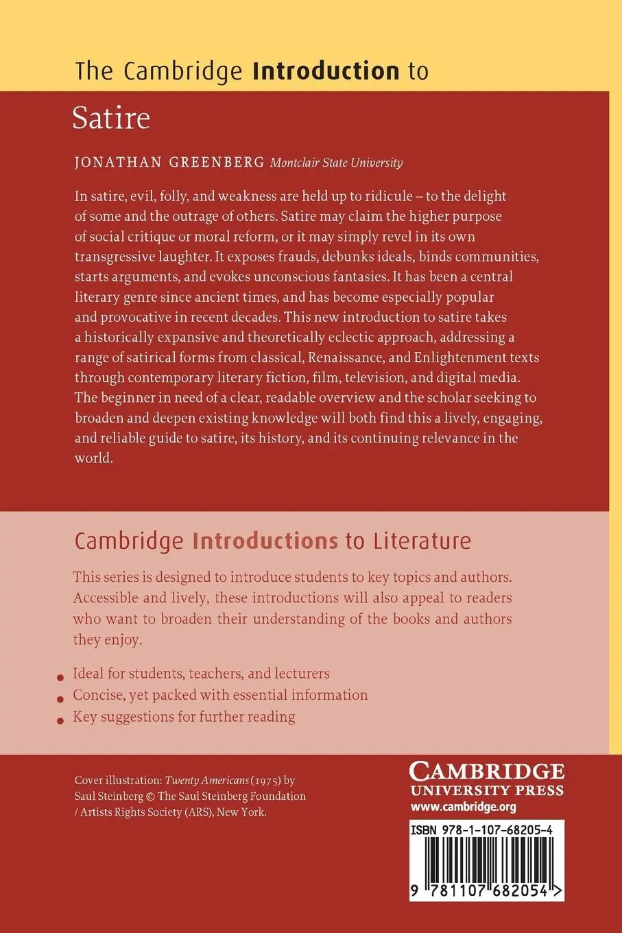 Rückseite: 9781107682054 | The Cambridge Introduction to Satire | Jonathan Greenberg | Buch