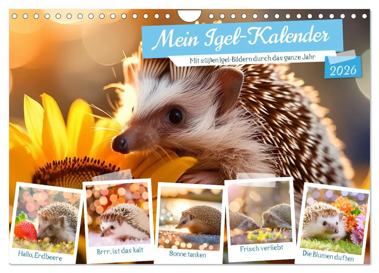 Cover: 9783457332054 | Mein Igel-Kalender (Wandkalender 2026 DIN A4 quer), CALVENDO...