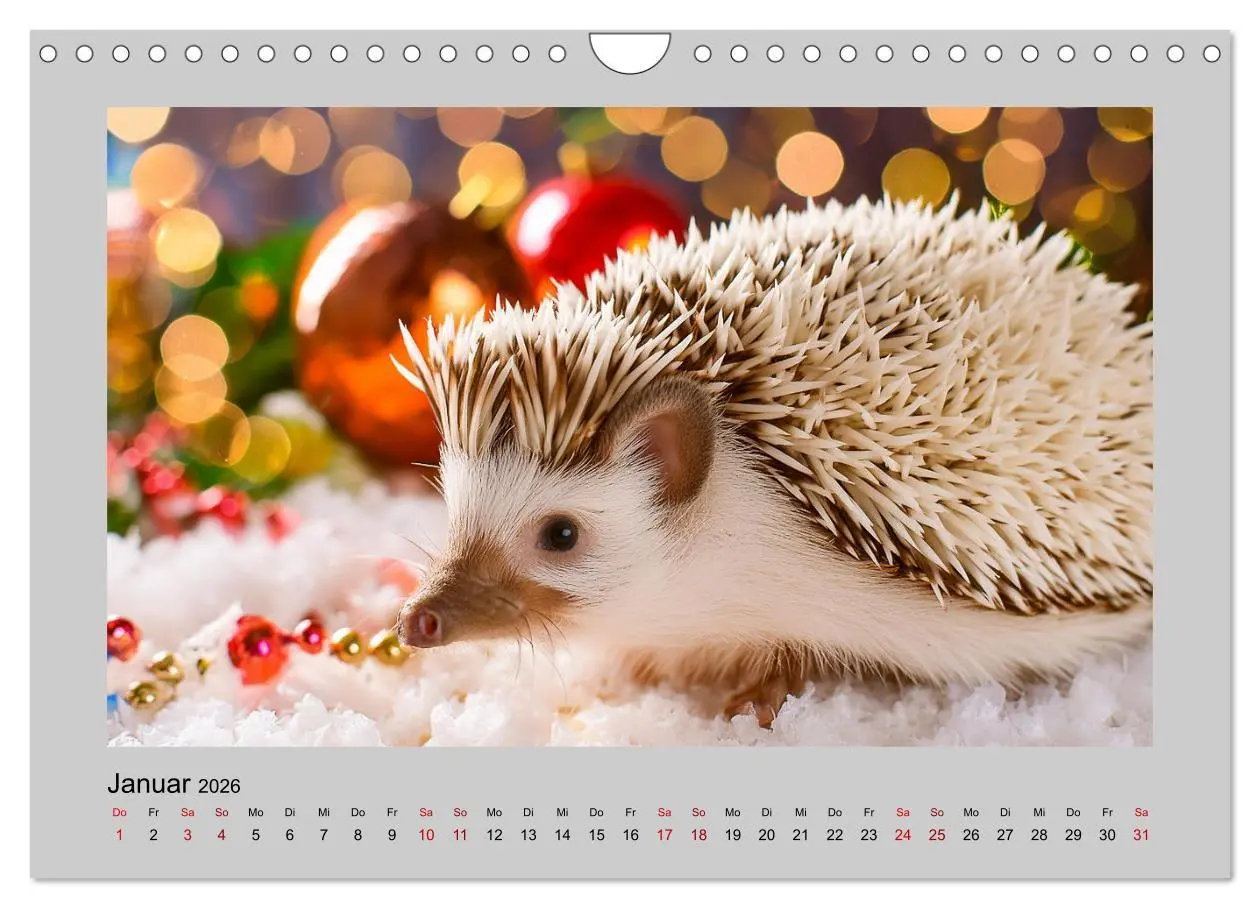 Bild: 9783457332054 | Mein Igel-Kalender (Wandkalender 2026 DIN A4 quer), CALVENDO...