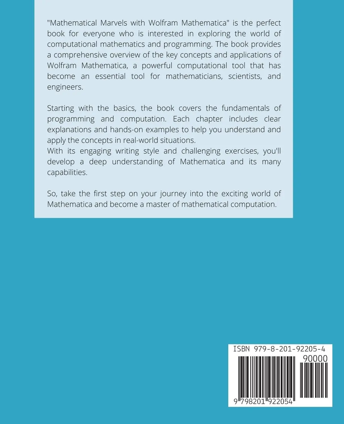 Rückseite: 9798201922054 | Mathematical Marvels with Wolfram Mathematica | A. Scholtens | Buch