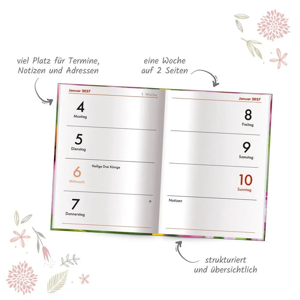 Bild: 4251901512154 | TRÖTSCH - Taschenkalender A7 Schmetterling 2027 | Mini-Terminkalender