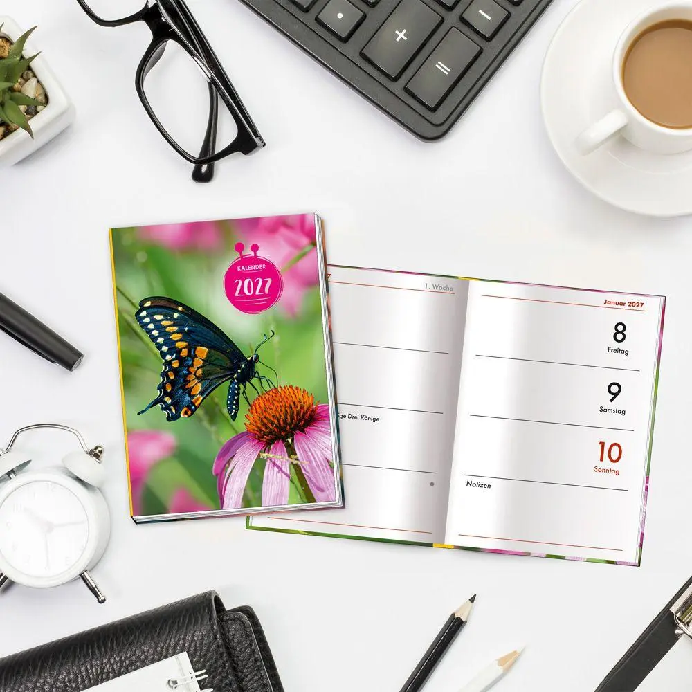 Bild: 4251901512154 | TRÖTSCH - Taschenkalender A7 Schmetterling 2027 | Mini-Terminkalender
