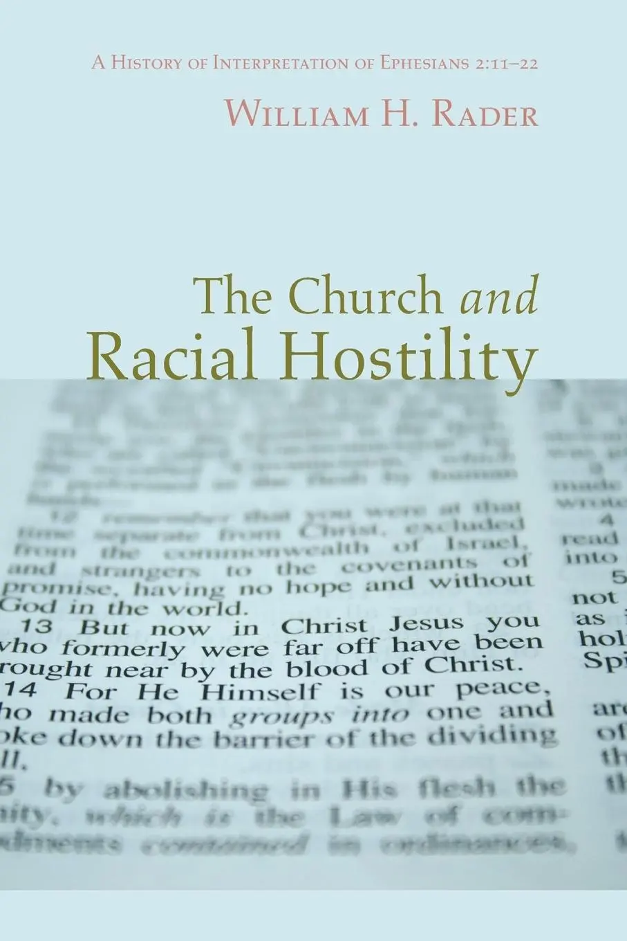 Cover: 9781610972154 | The Church and Racial Hostility | William Rader | Taschenbuch | 2011