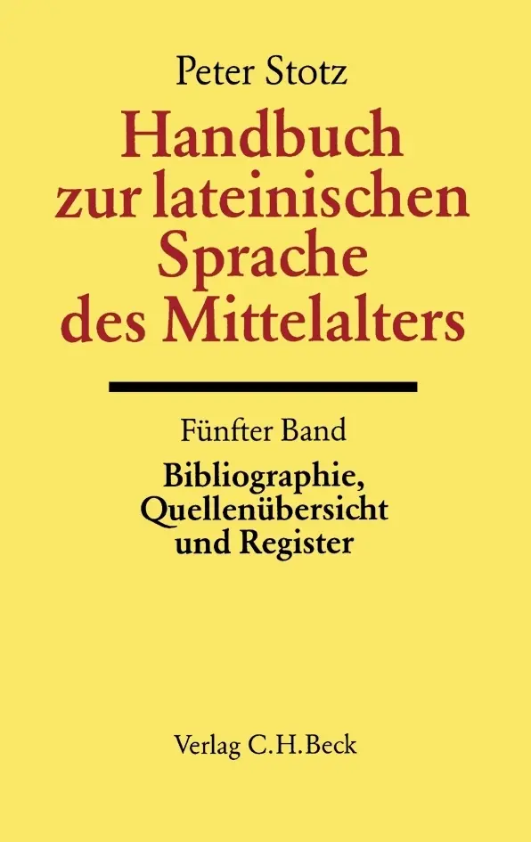 Cover: 9783406522154 | Handbuch zur lateinischen Sprache des Mittelalters Bd. 5:...