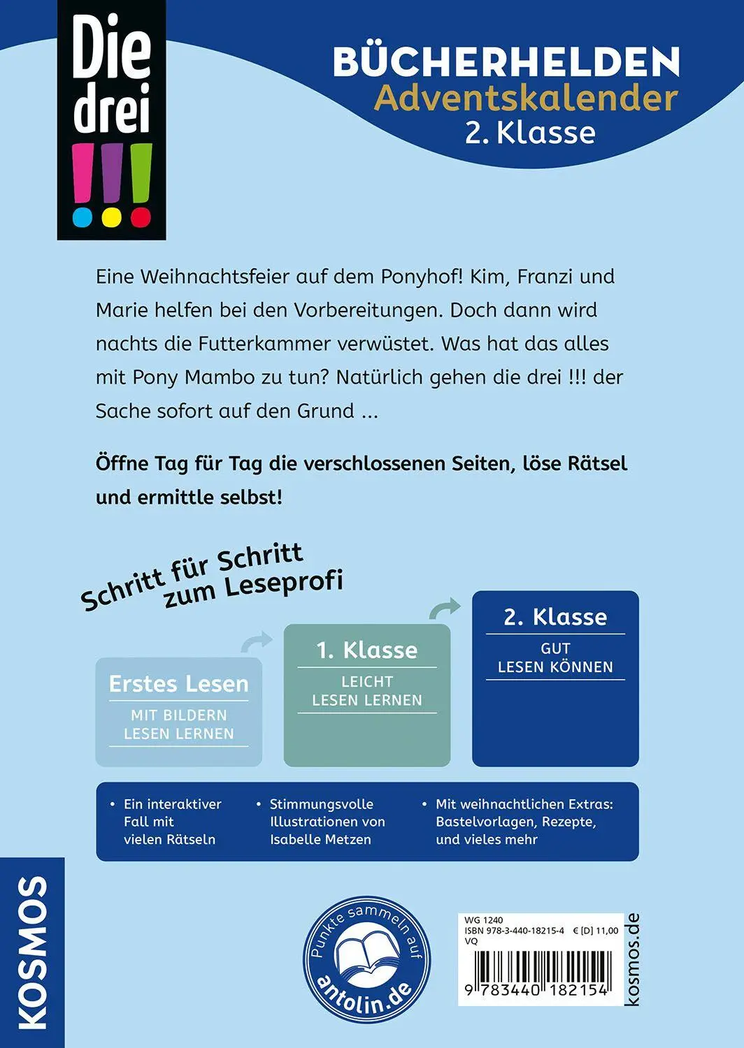 Bild: 9783440182154 | Die drei !!!, Bücherhelden 2. Klasse, Adventskalender, Wirbel um...
