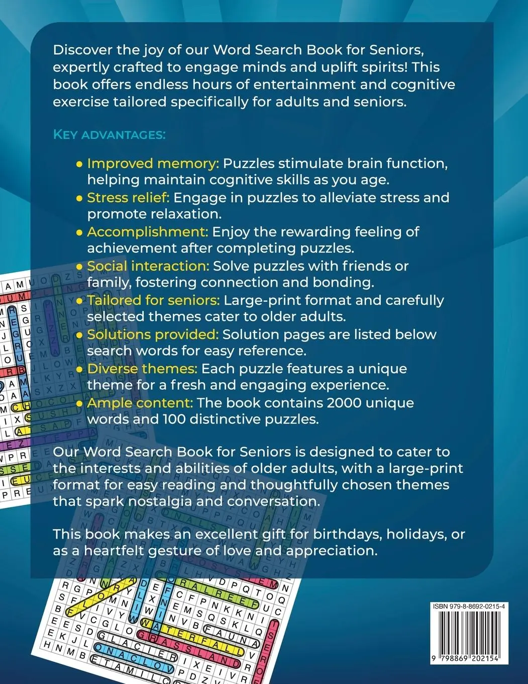 Rückseite: 9798869202154 | Large Print Themed Word Search Puzzles for Adults and Seniors | Haney