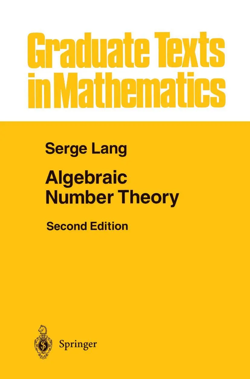 Cover: 9780387942254 | Algebraic Number Theory | Serge Lang | Buch | xiii | Englisch | 1994 Cover: 9780387942254 | Algebraic Number Theory | Serge Lang | Buch | xiii | Englisch | 1994