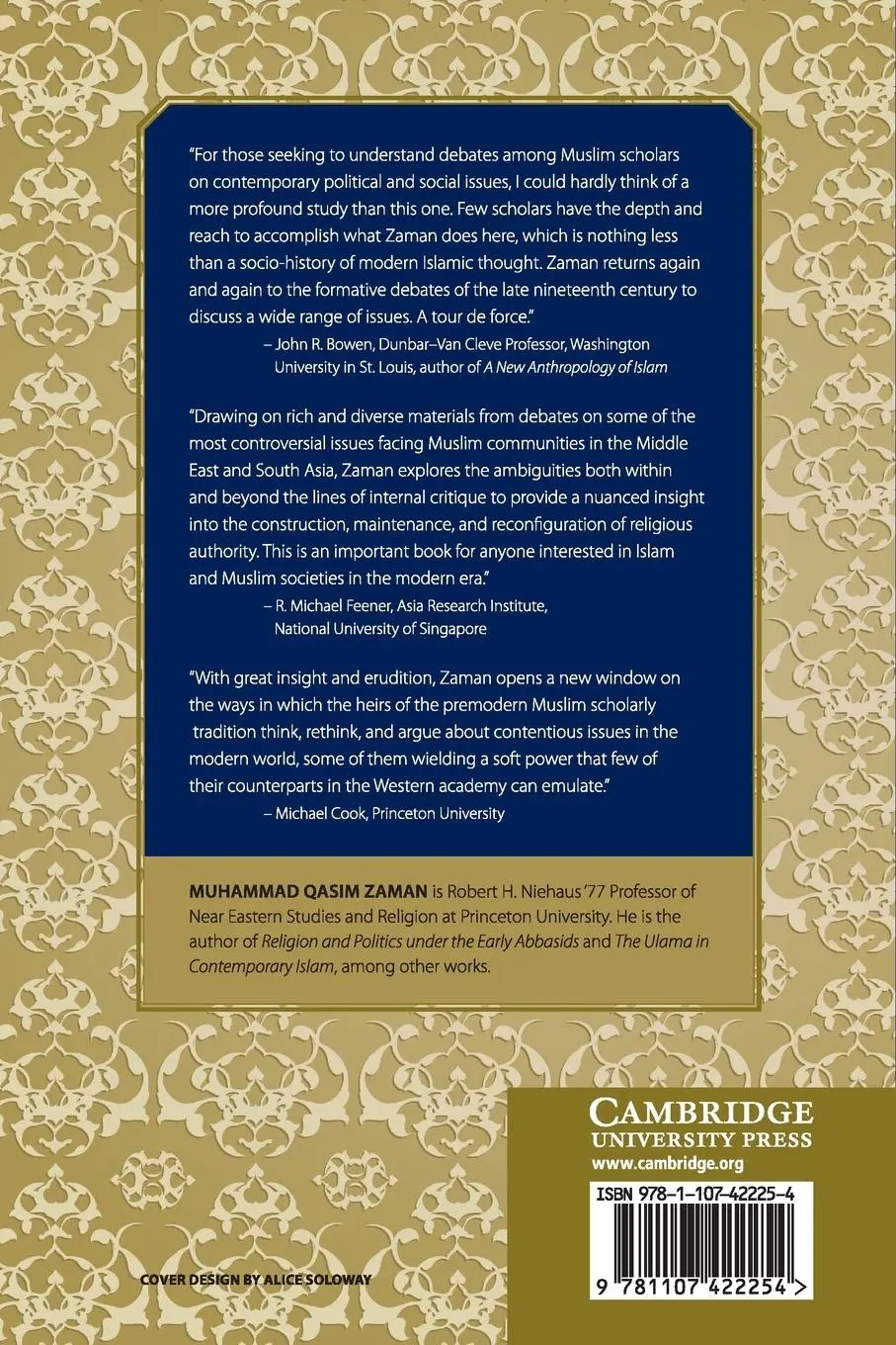 Rückseite: 9781107422254 | Modern Islamic Thought in a Radical Age | Muhammad Qasim Zaman | Buch