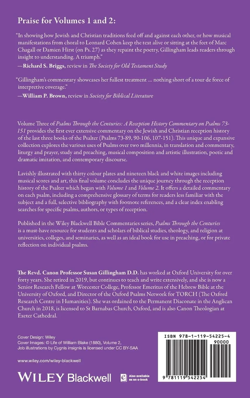Rückseite: 9781119542254 | Psalms Through the Centuries, Volume 3 | Susan Gillingham | Buch
