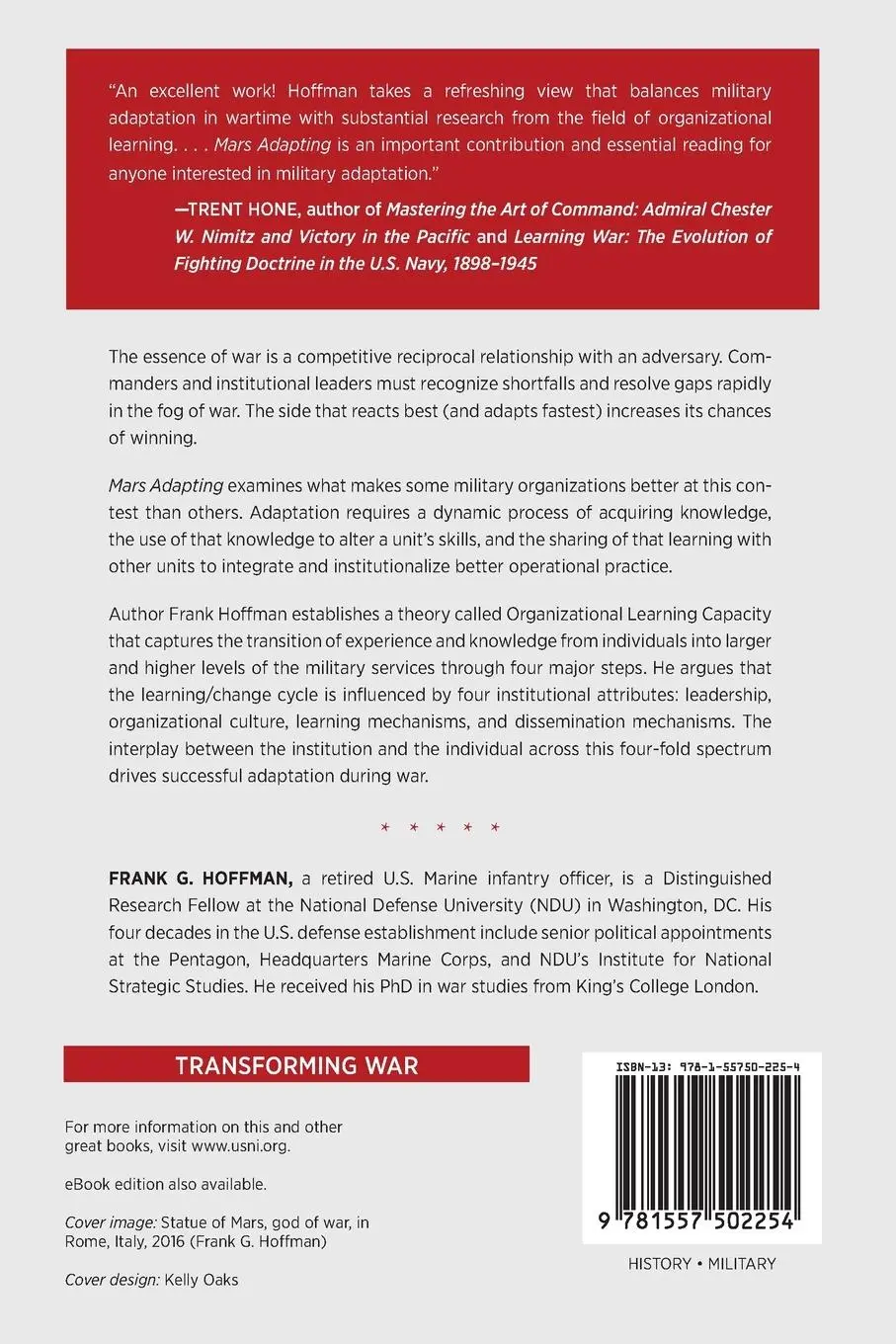 Rückseite: 9781557502254 | Mars Adapting | Military Change During War | Francis G Hoffman | Buch