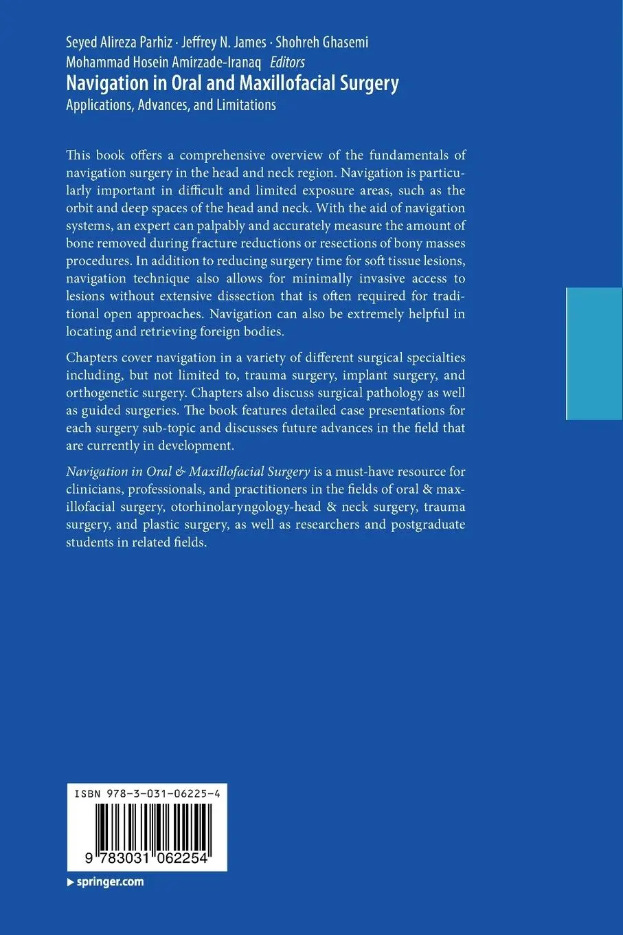 Rückseite: 9783031062254 | Navigation in Oral and Maxillofacial Surgery | Parhiz (u. a.) | Buch