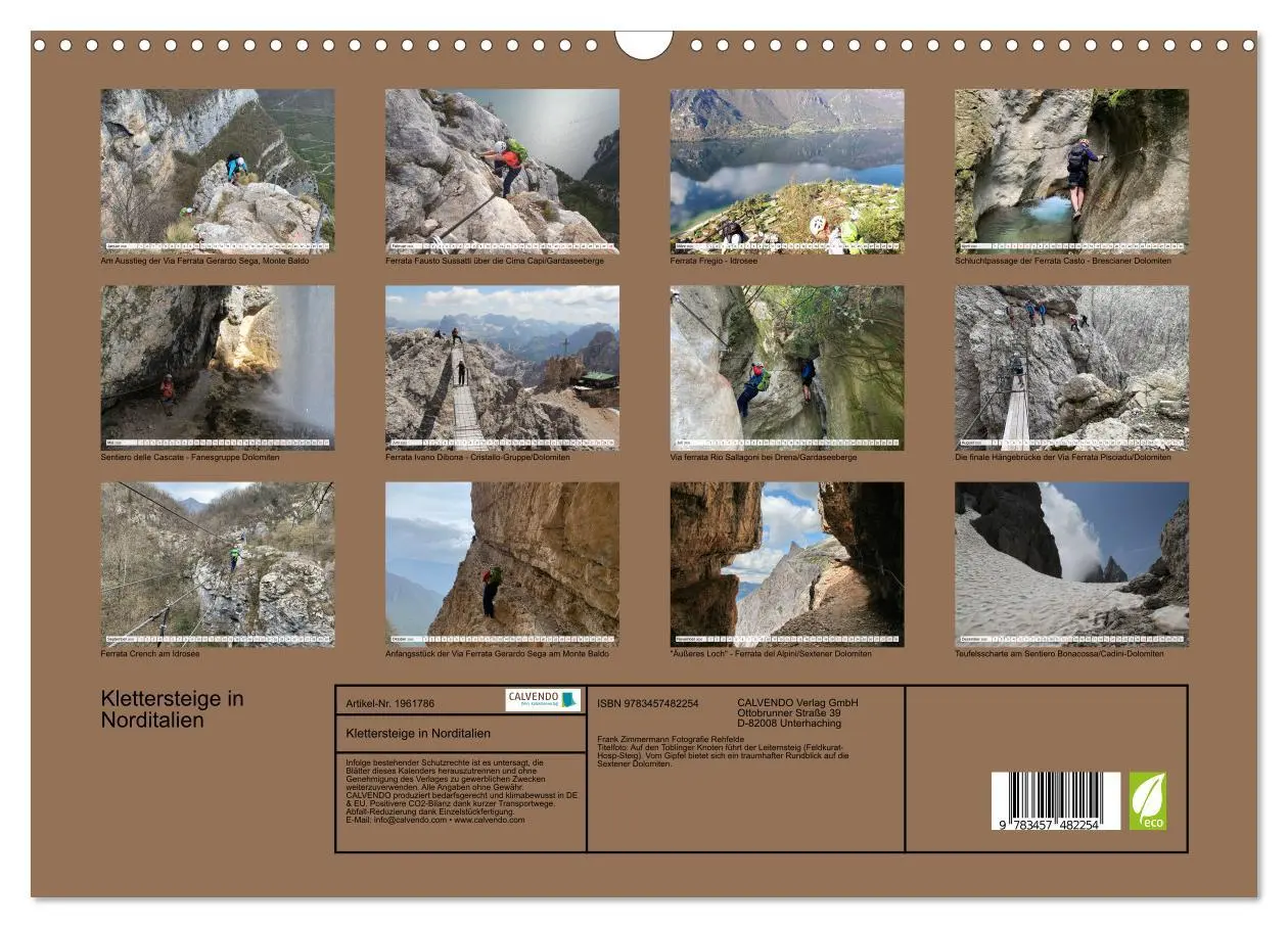 Bild: 9783457482254 | Klettersteige in Norditalien (Wandkalender 2026 DIN A3 quer),...