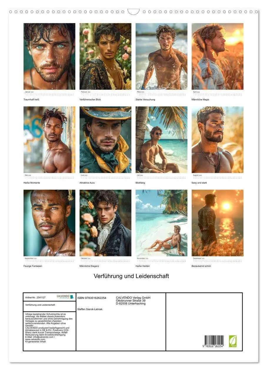 Bild: 9783516262254 | Verführung und Leidenschaft (Wandkalender 2026 DIN A2 hoch),...