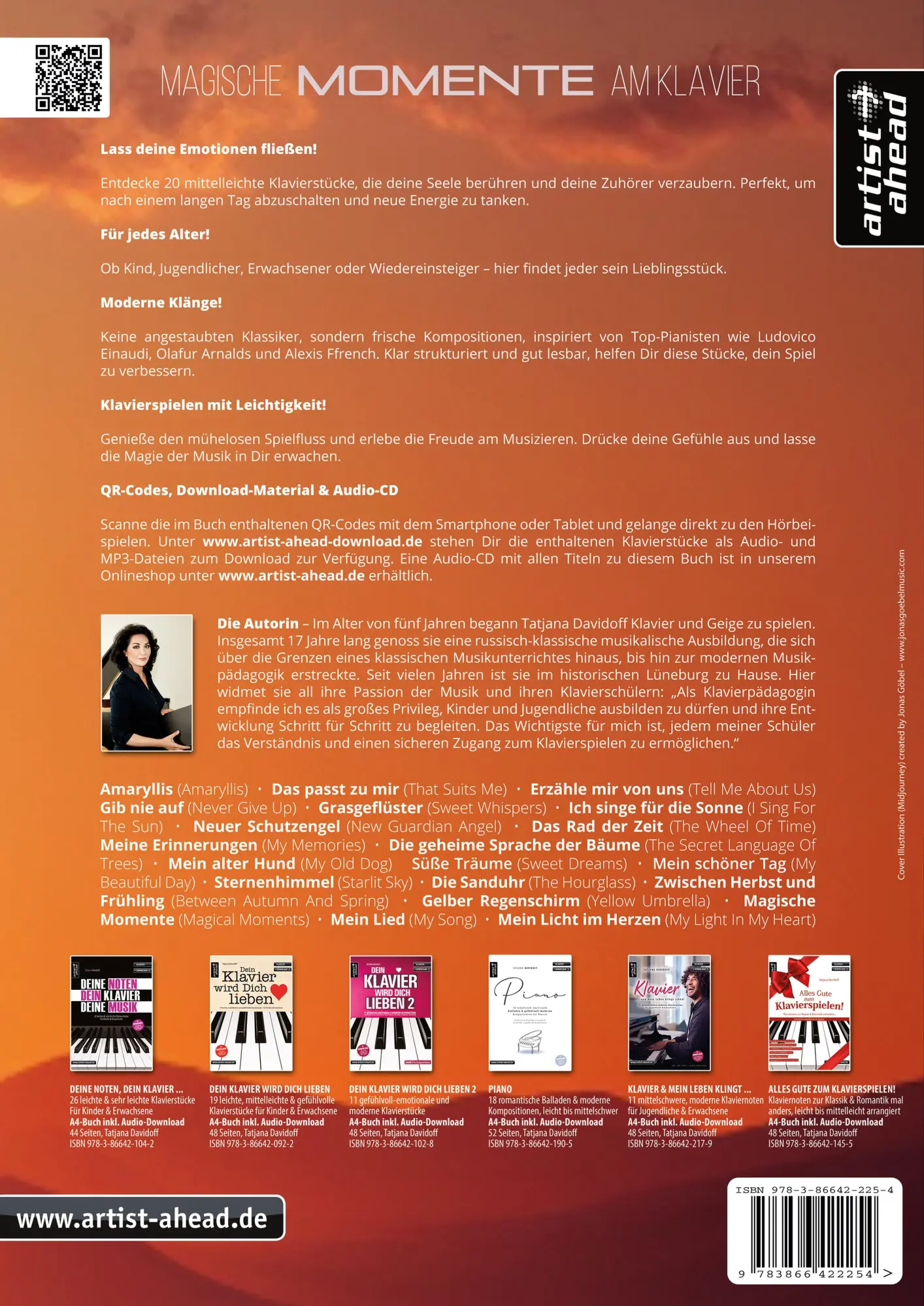 Rückseite: 9783866422254 | Magische Momente am Klavier | Tatjana Davidoff | Broschüre | 56 S.