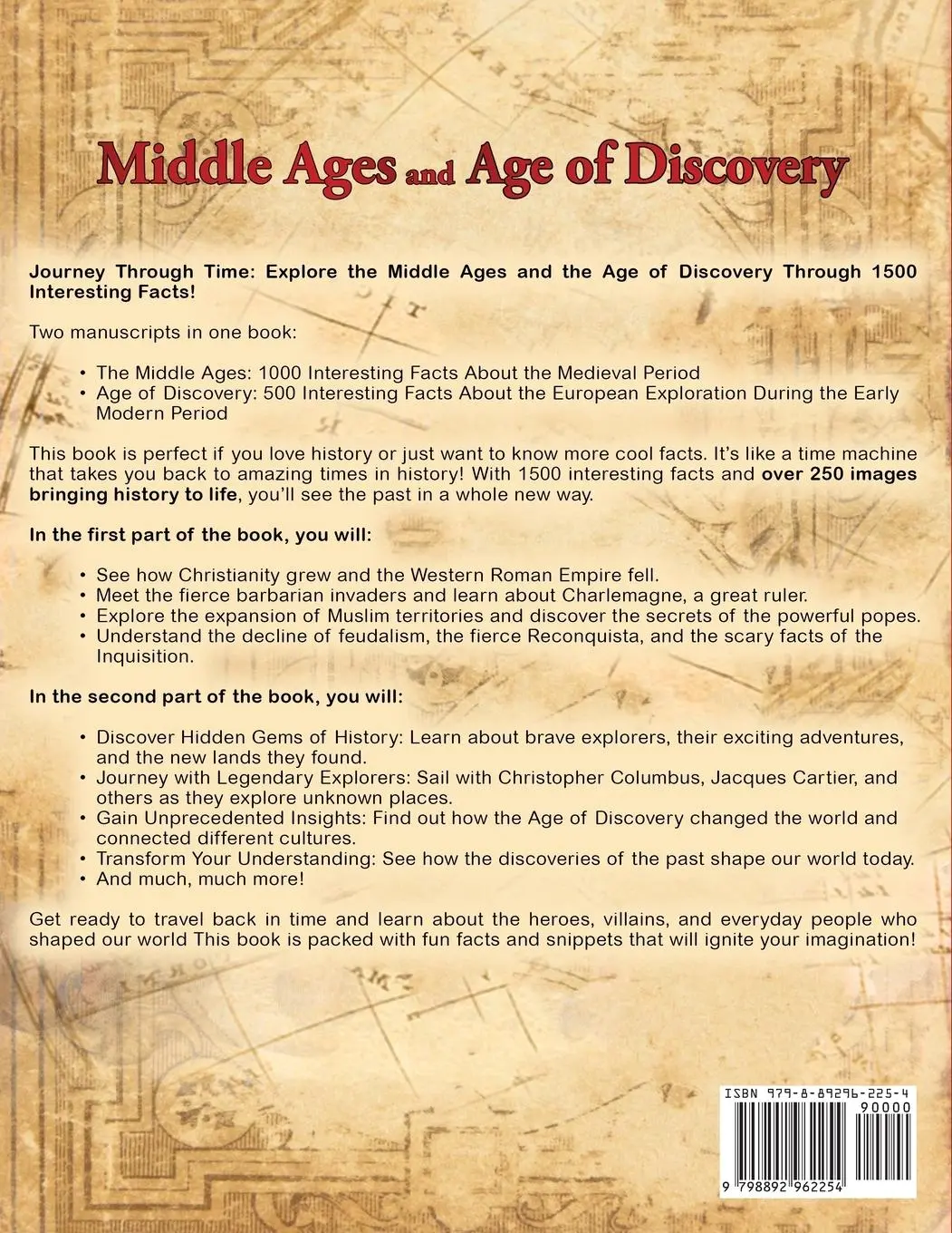 Rückseite: 9798892962254 | Middle Ages and Age of Discovery | Ahoy Publications | Taschenbuch