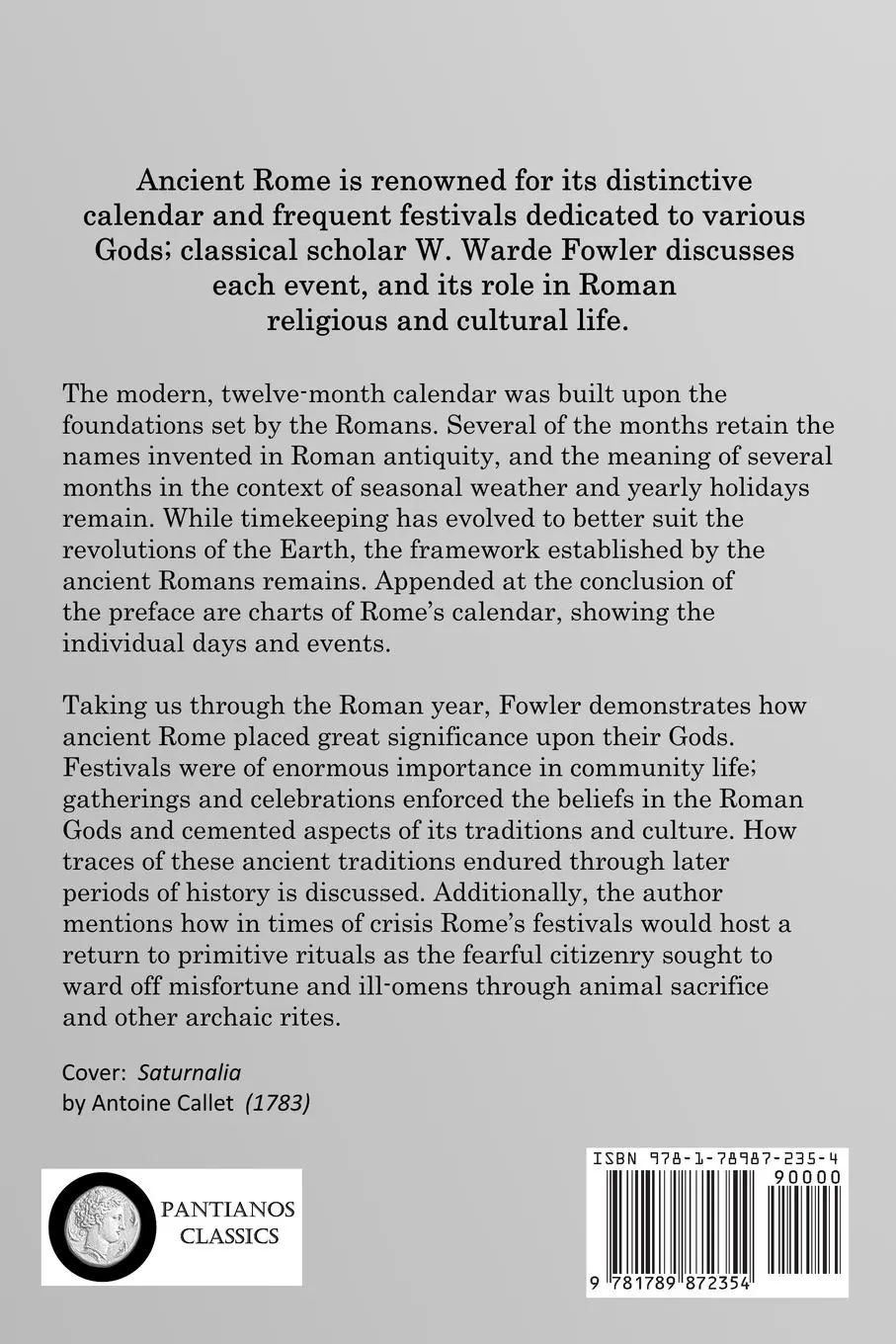 Rückseite: 9781789872354 | The Roman Festivals of the Period of the Republic | W. Warde Fowler