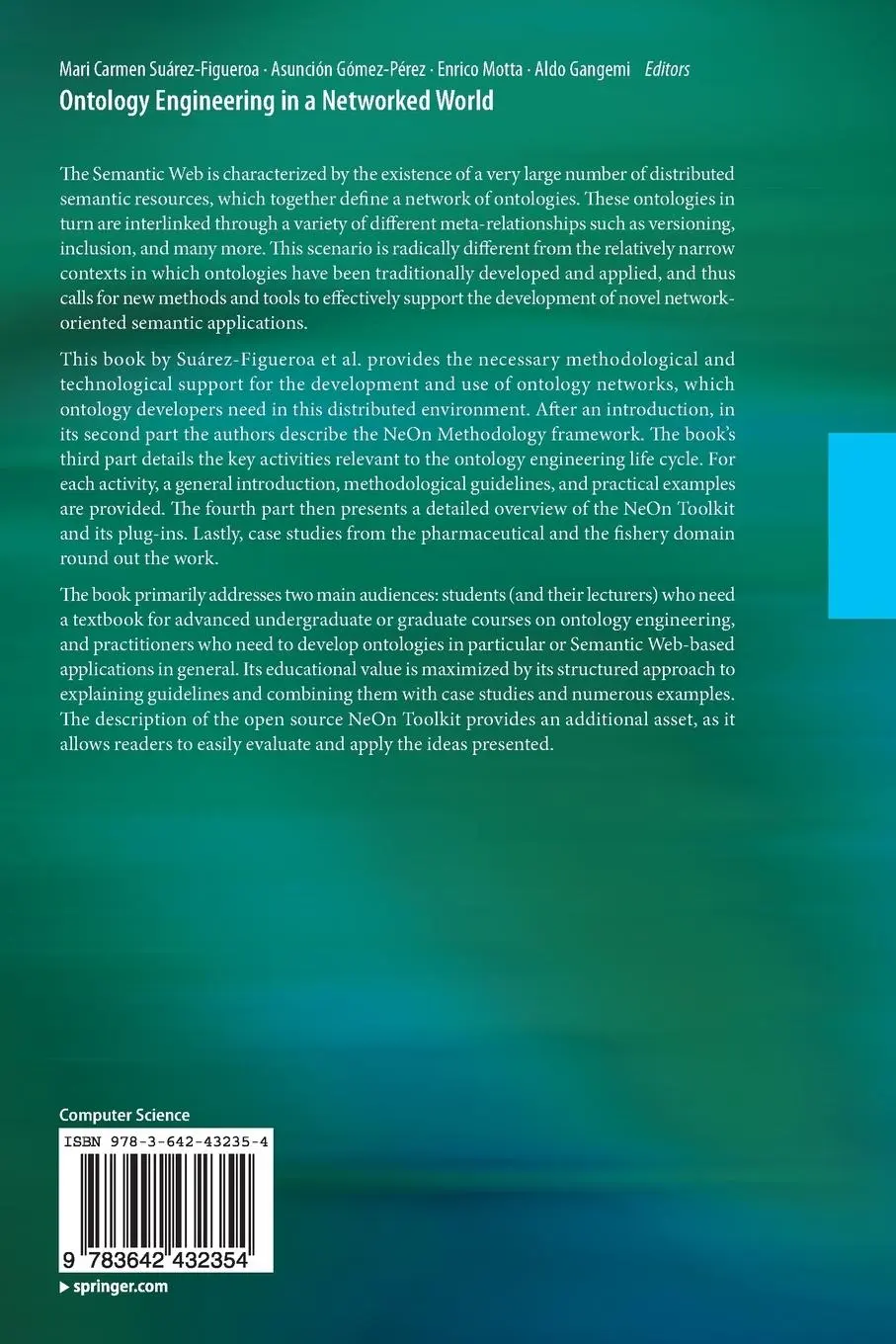Rückseite: 9783642432354 | Ontology Engineering in a Networked World | Suárez-Figueroa (u. a.)