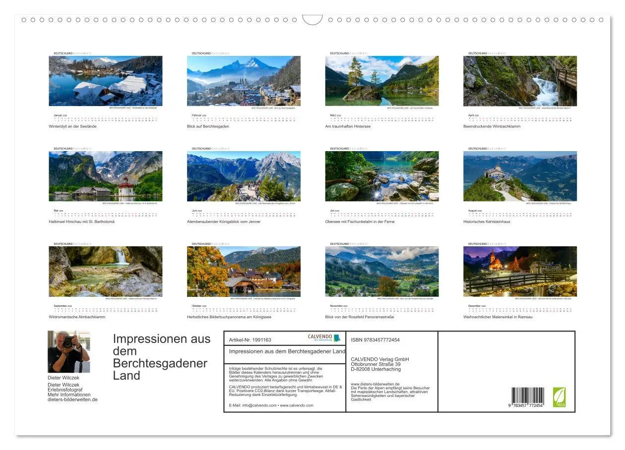 Bild: 9783457772454 | Impressionen aus dem Berchtesgadener Land (Wandkalender 2026 DIN A2...