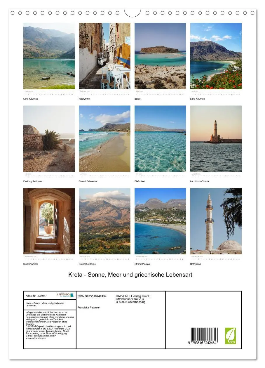 Bild: 9783516242454 | Kreta - Sonne, Meer und griechische Lebensart (Wandkalender 2026...