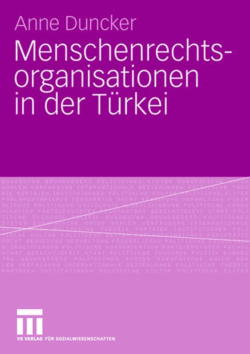 Cover: 9783531162454 | Menschenrechtsorganisationen in der Türkei | Anne Duncker | Buch