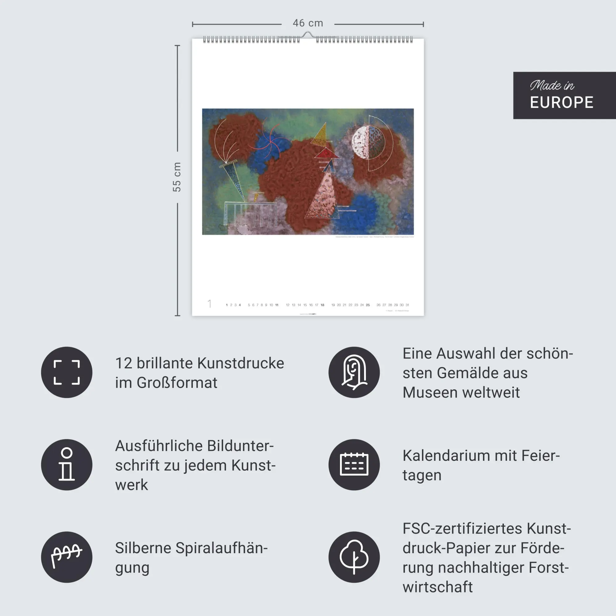 Bild: 9783839902554 | Wassily Kandinsky Edition Kalender 2026 | Wassily Kandinsky | Kalender